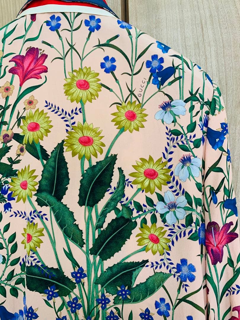 GUCCIグッチ花柄ワンピースシルク100%