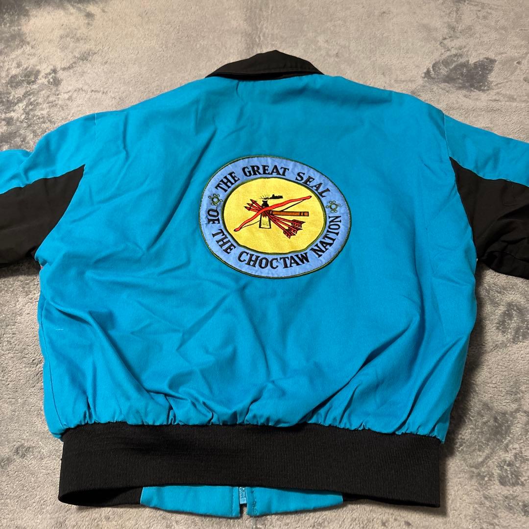 80S WESTERN FRONTIER USA製　両面柄ブルゾン　L