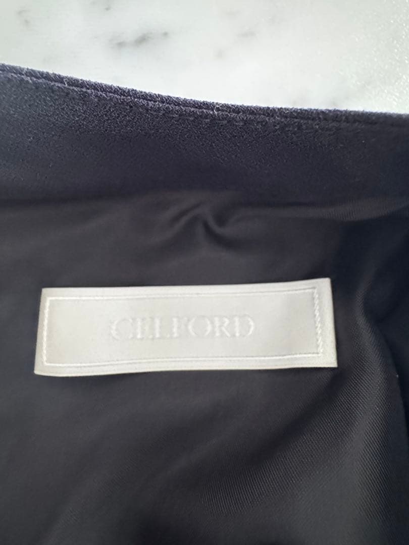 CELFORD ネイビー ボウタイ ワンピース フォーマル 38