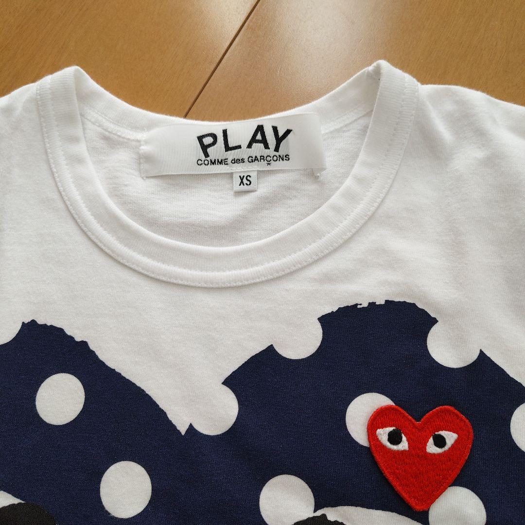 プレイコムデギャルソン　水玉　ドット　半袖Tシャツ　半袖カットソー　美品