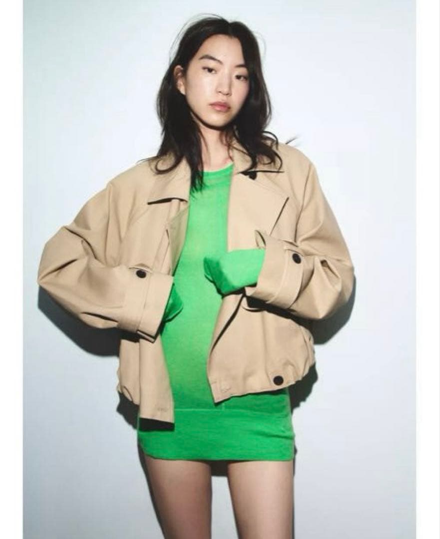 ☺*︎様 タグ付き新品★ZARAのショートバルーントレンチコート★Mサイズ★コム