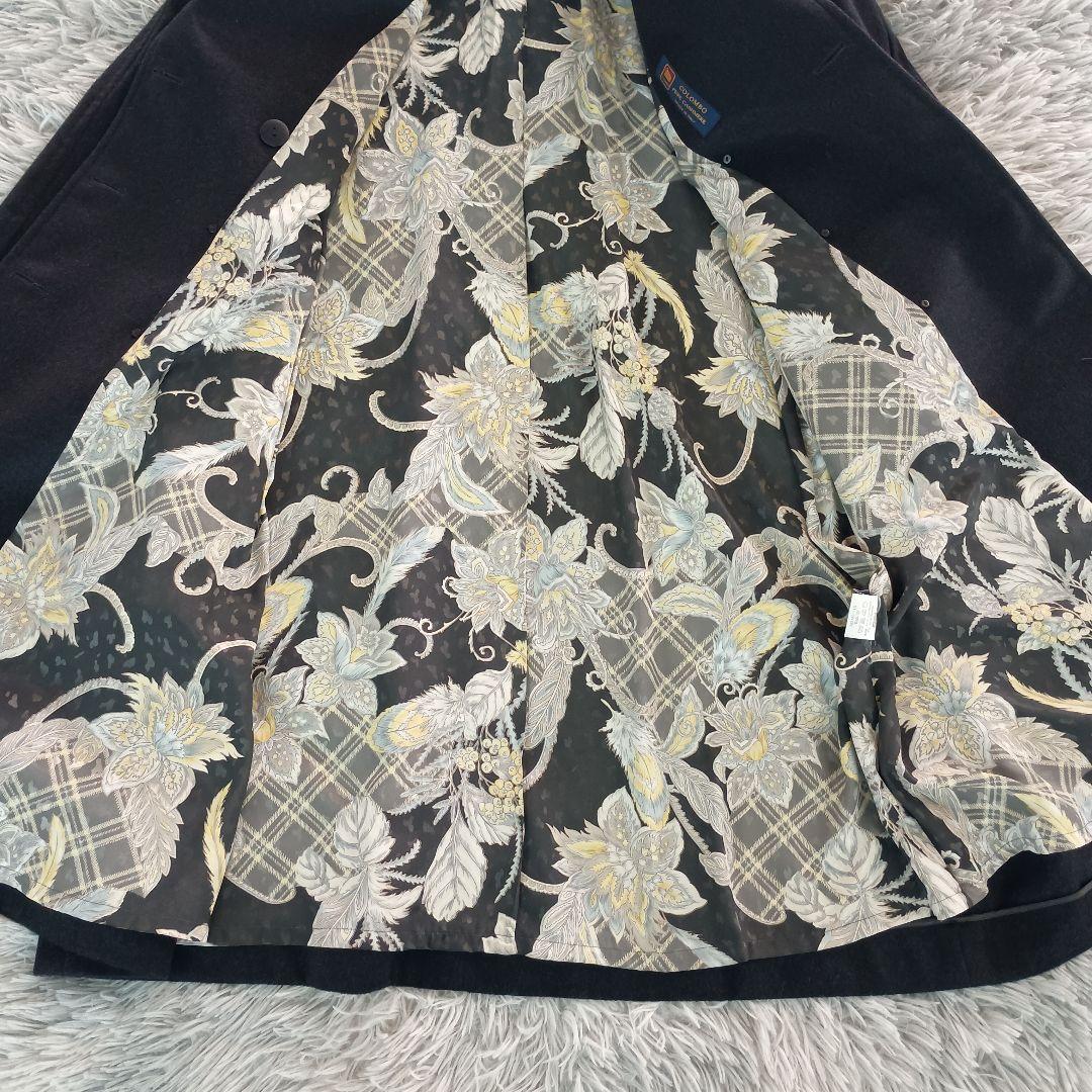 極美品✨【EMBA】カシミヤ100% ロングコート コロンボ 黒 ミンクファー