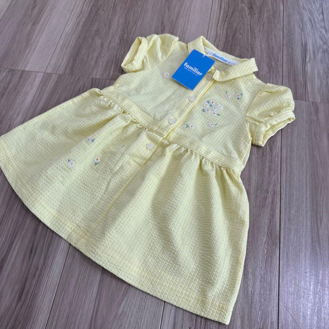 新品未使用　familiar イエロー花柄ワンピース
