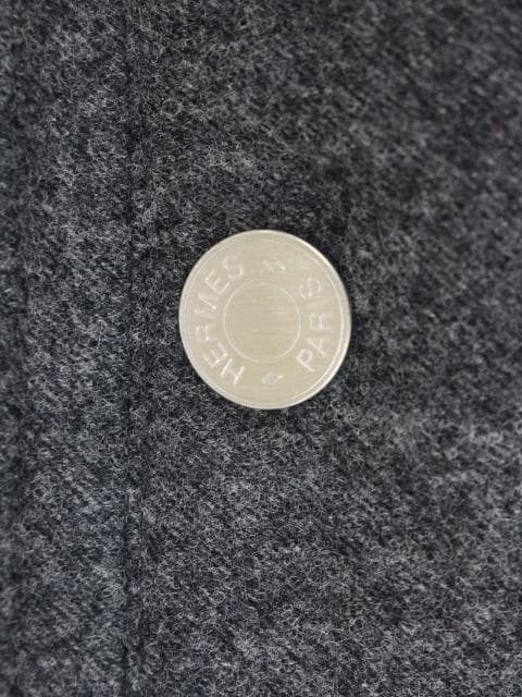 ◇未使用保管品 HERMES ウールパンツ 裾リブ グレー