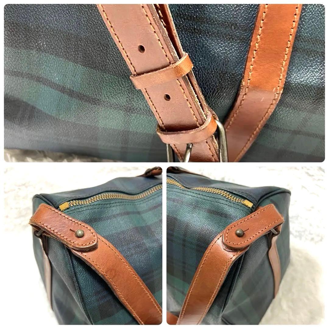 美品✨RALPH LAUREN ボストンバッグ 特大 ブラックウォッチ 2way