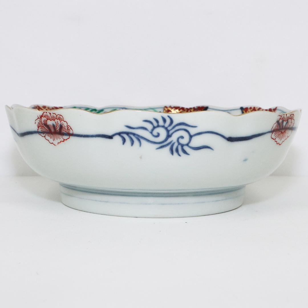 伊万里　膾皿 10客 染付 金彩 花鳥 山水