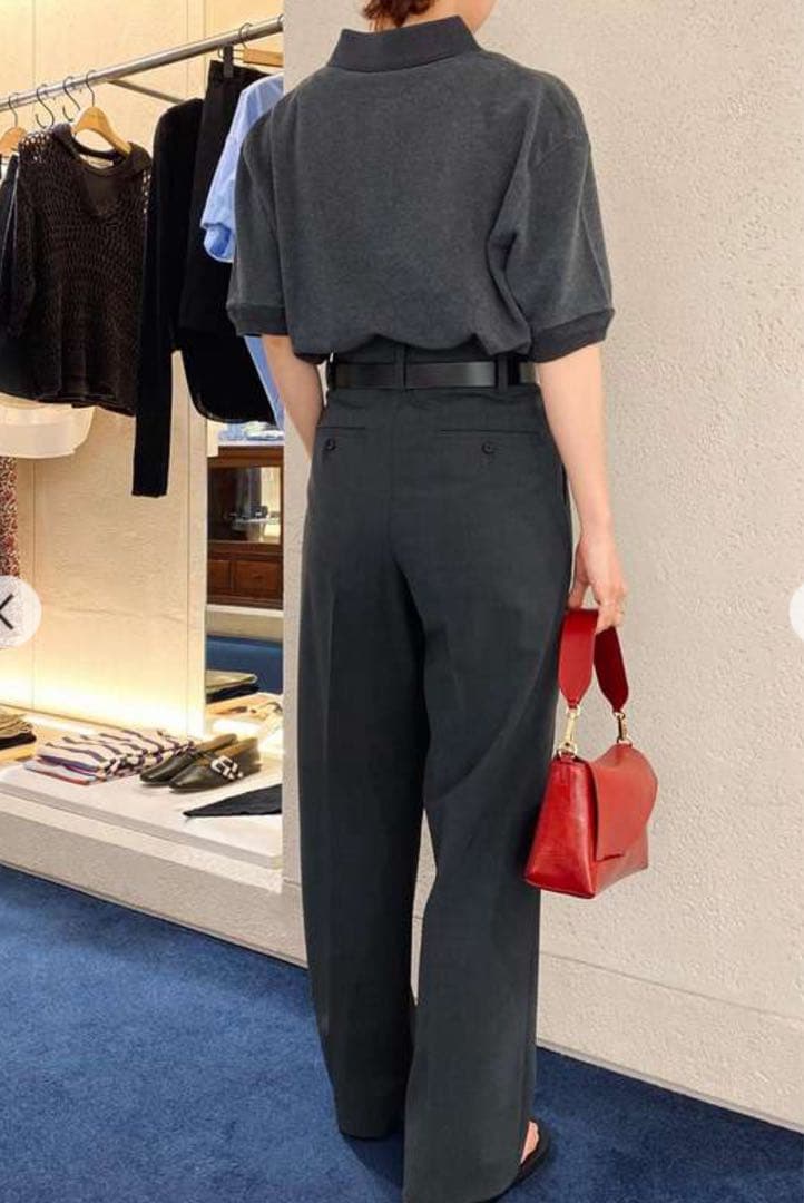 THE SHINZONE⭐︎WIDE POLO SHIRT⭐︎グレー
