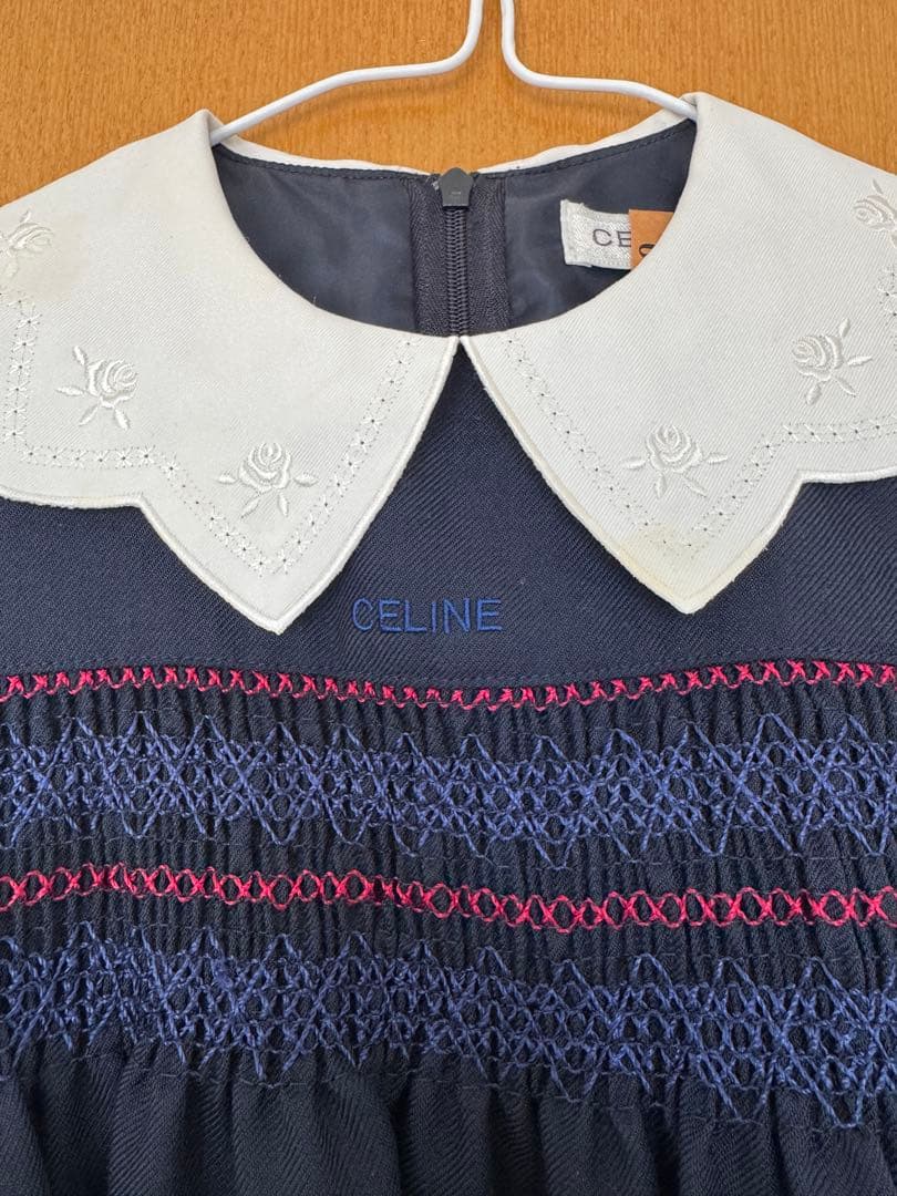 CELINE ネイビー ワンピース　クリーニング済み　幼稚園入園式　お受験