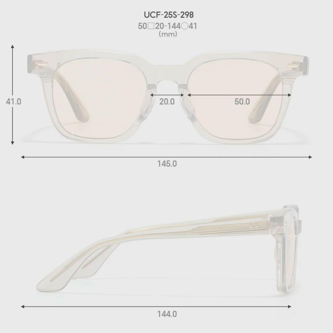 JINS TODAY ブラック スクエア サングラスUCF25S298AA398
