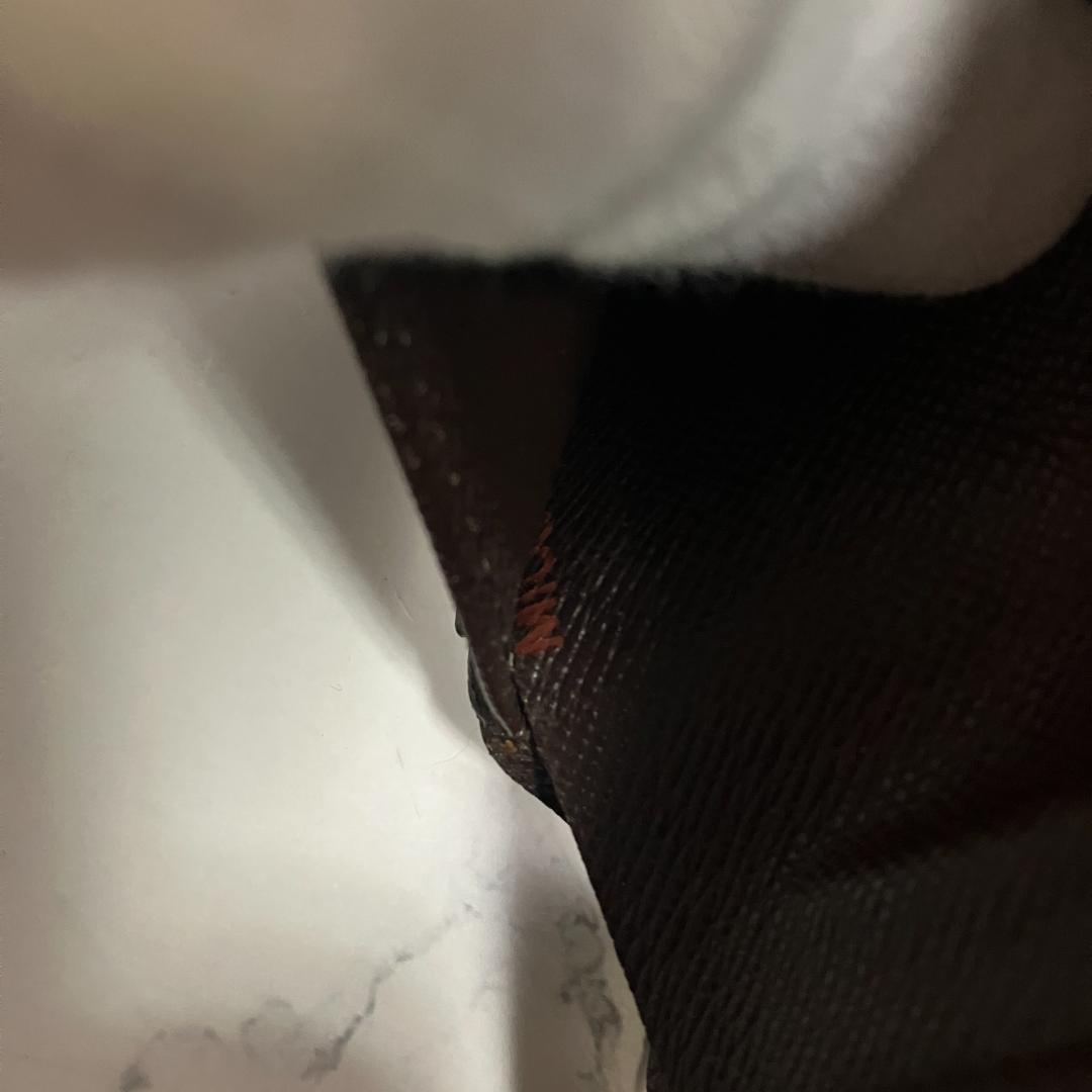 B975【美品】LOUIS VUITTON★ダミエ がま口二つ折り財布 ブラウン