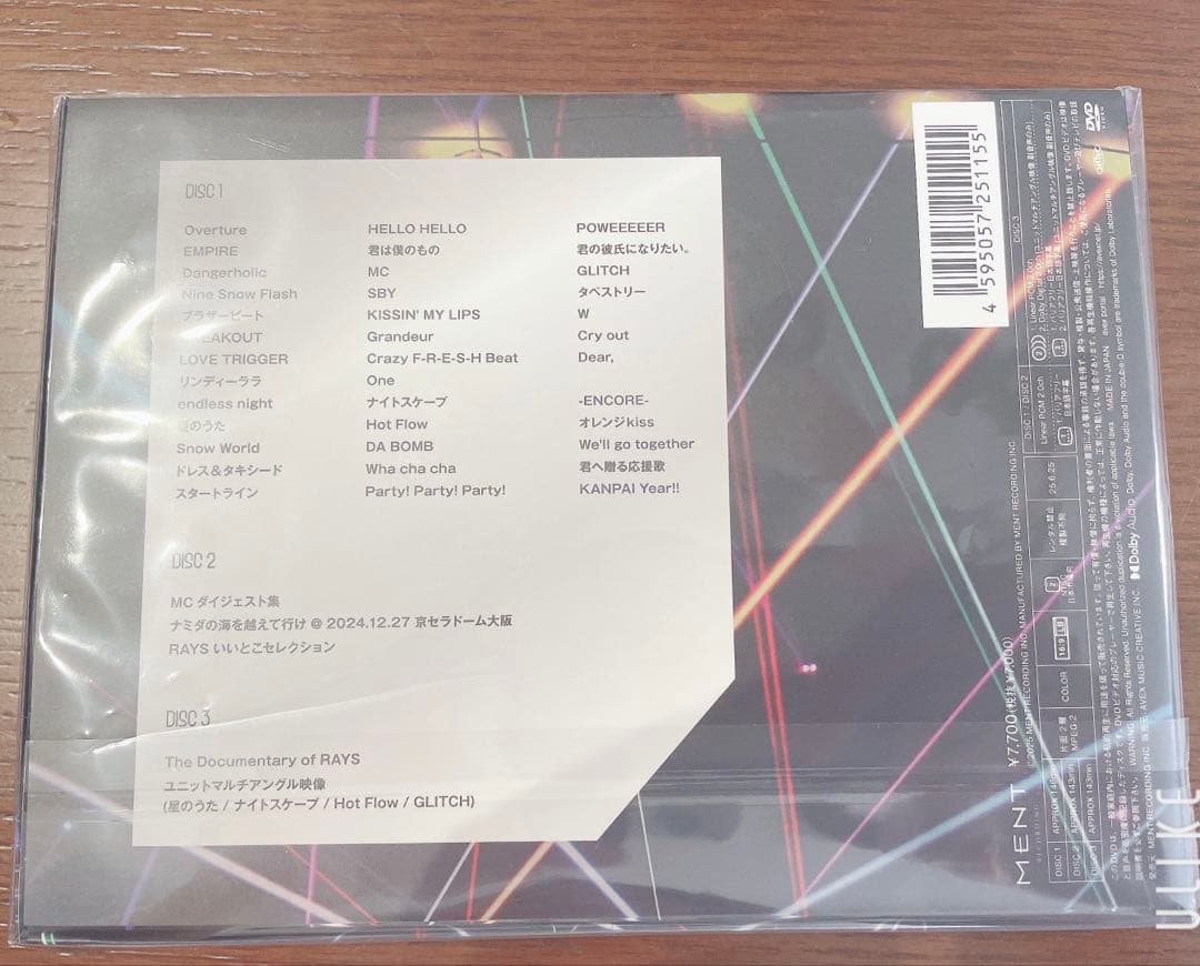  Man RAYS 初回盤 3DVD 新品未開封
