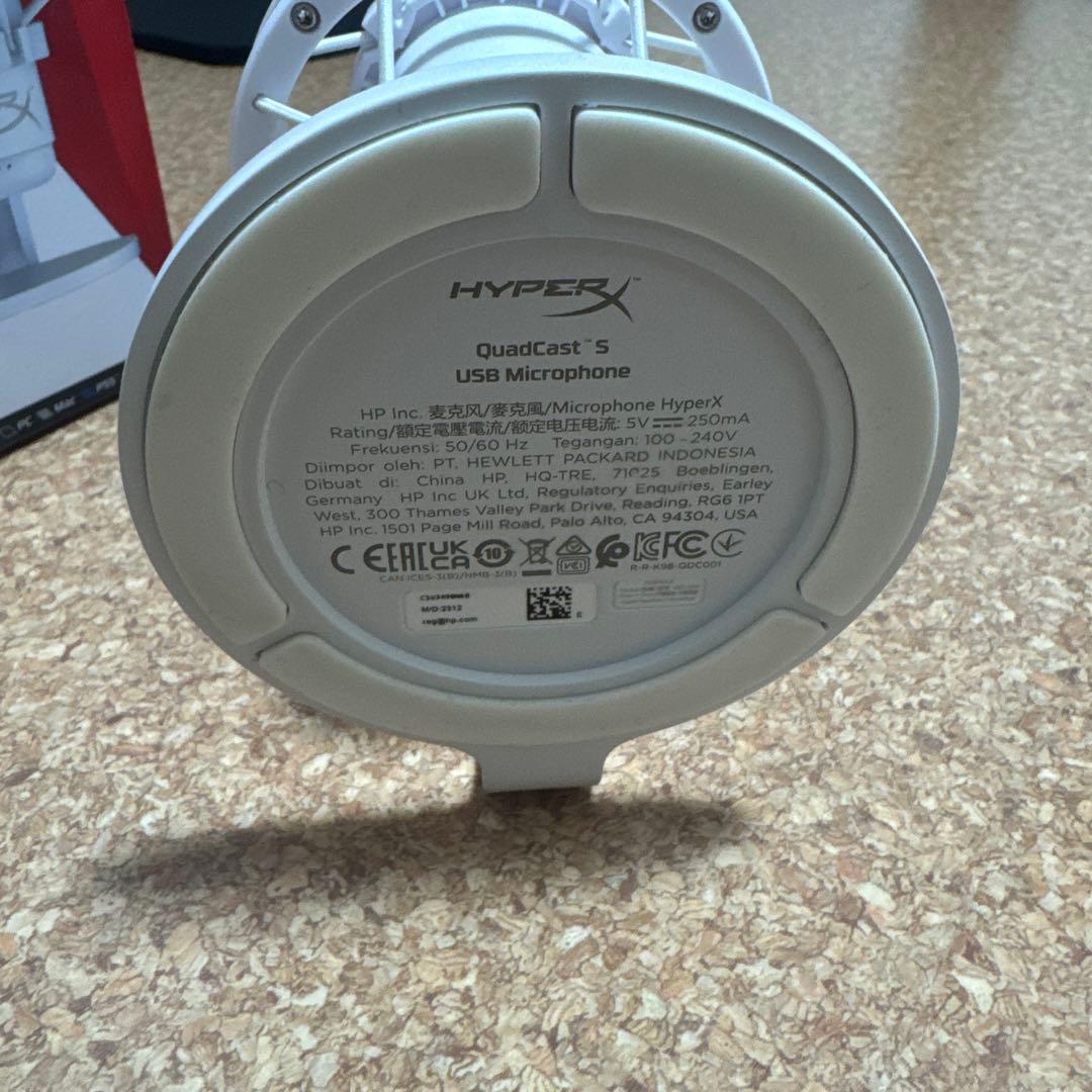 HyperX QuadCast S Standalone White 白+おまけ