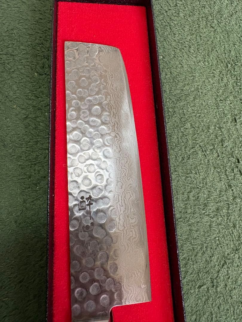 酔心 菜切包丁 (ワインレッド柄)