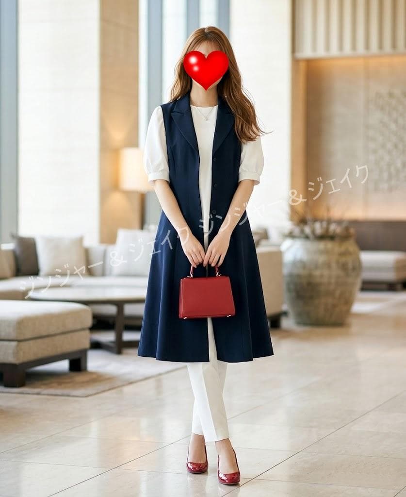 美品 FOXEY NEWYORKフォクシーニューヨーク 高級襟付 ジレワンピース