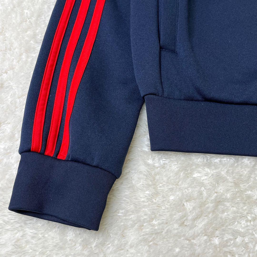 美品adidas SSTトラックジャケットBR4320ネイビーレッドL