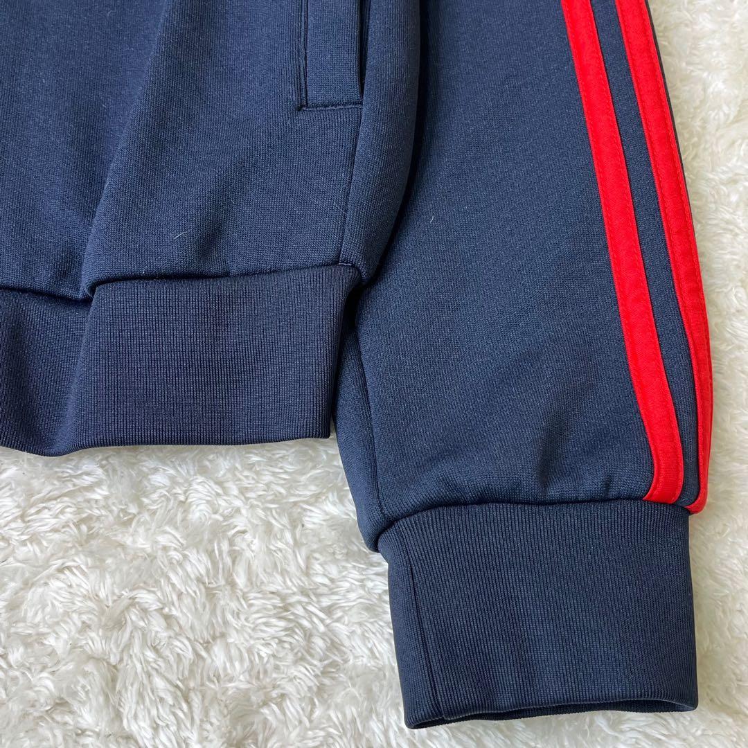 美品adidas SSTトラックジャケットBR4320ネイビーレッドL