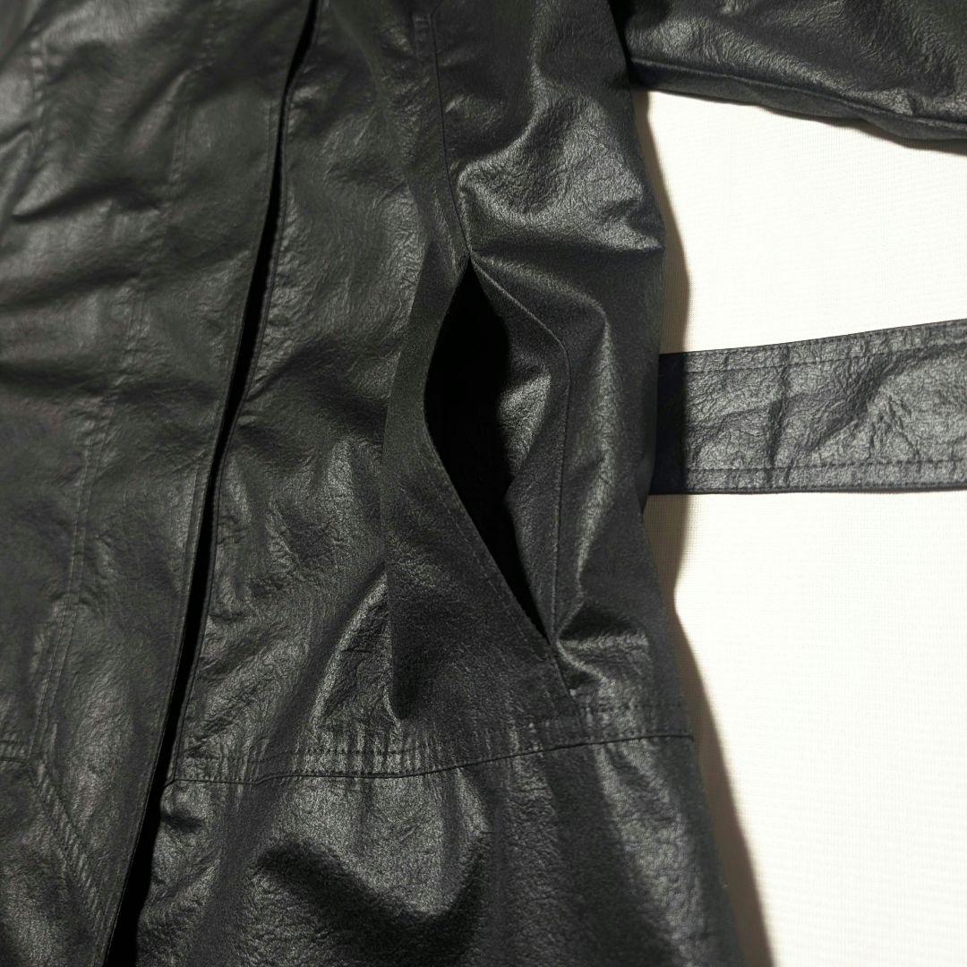 【HIROKO KOSHINO】90s~シワ加工生地ミニマムデザインロングコート