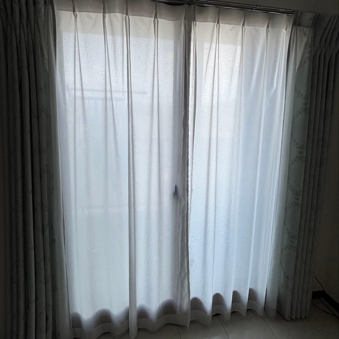 Francfranc レースカーテン フリシア　100cm×200cm×2枚×2