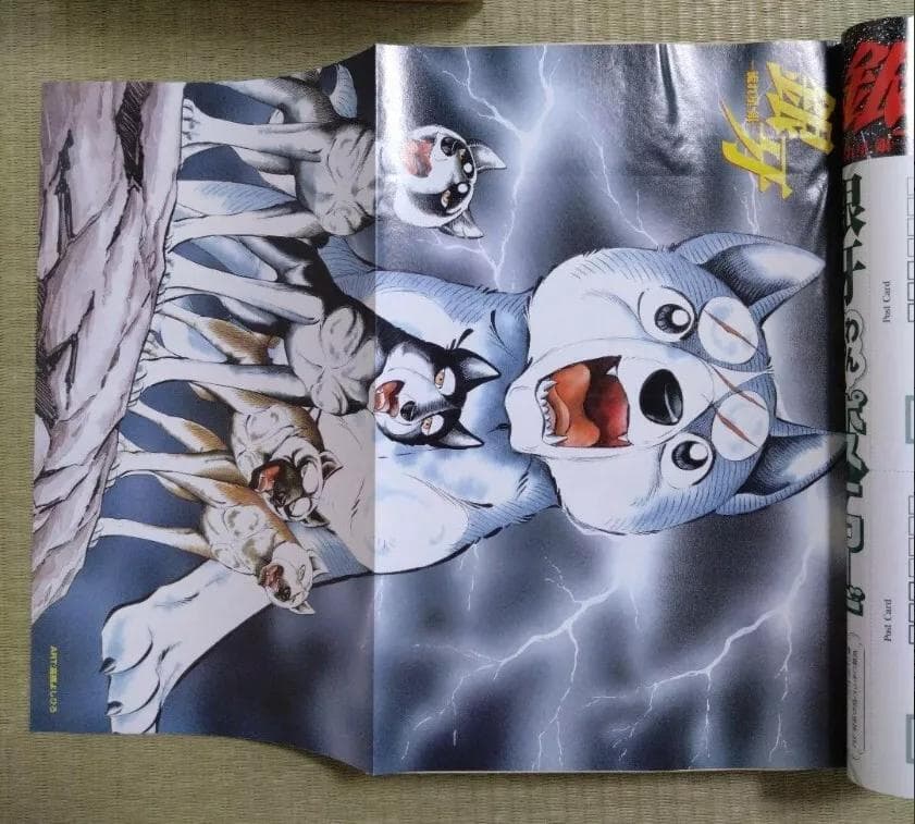 流れ星　銀牙 　総集編　1-5巻 高橋よしひろ　漫画　雑誌　ポスター付き