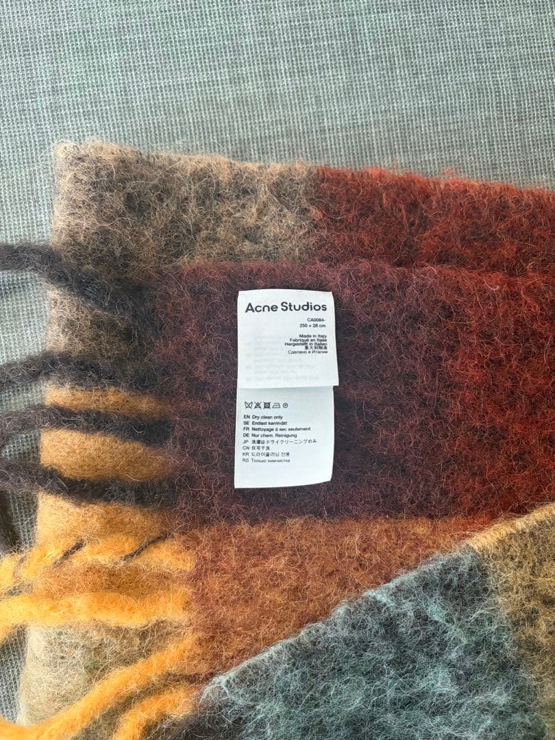 【100%正規品】Acne Studiosチェック柄マフラー　定価¥51,700