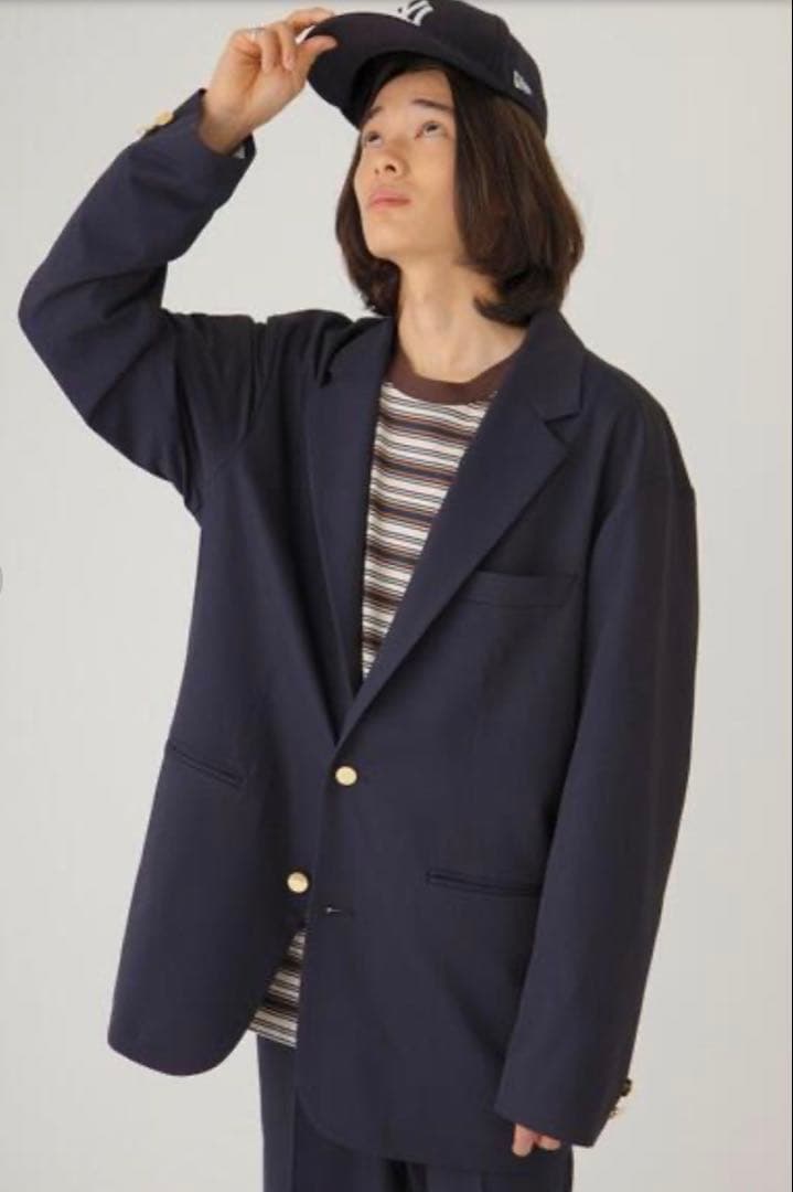 BEAUTY&YOUTH ルーズブレザー 金ボタン 紺ブレ L ネイビー
