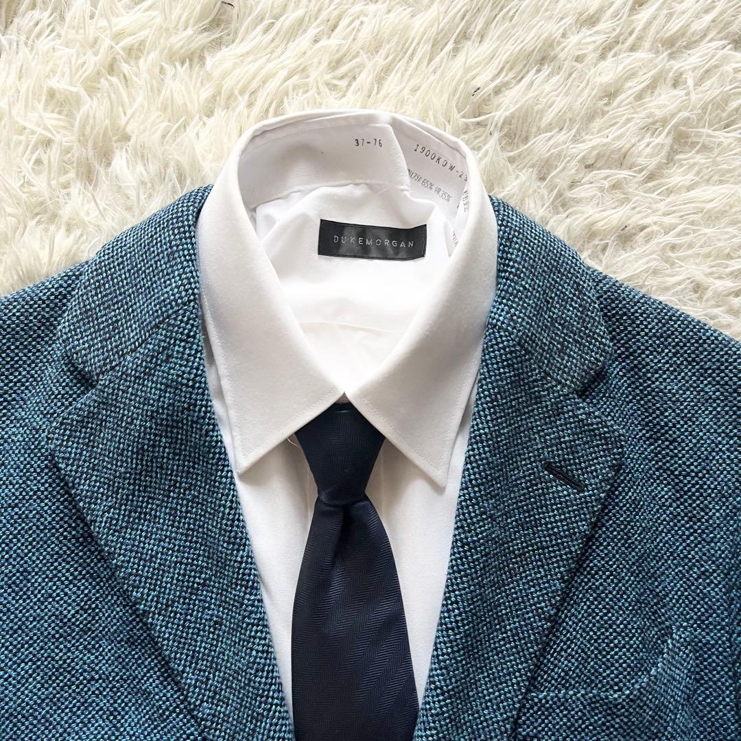 <美品>BOGLIOLI dover ブルー シルク コットン ジャケット 46