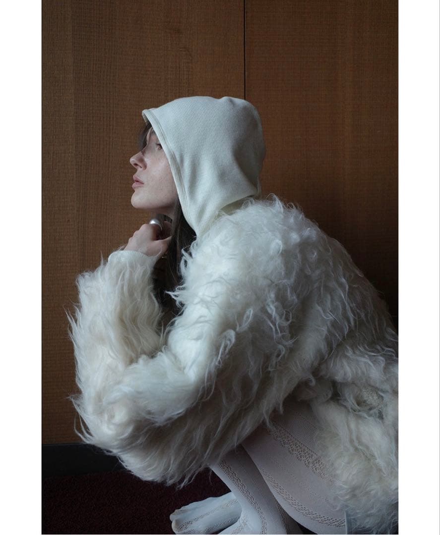 s*a様 CLANE BI COLOR SHAGGY KNIT CARDIGAN