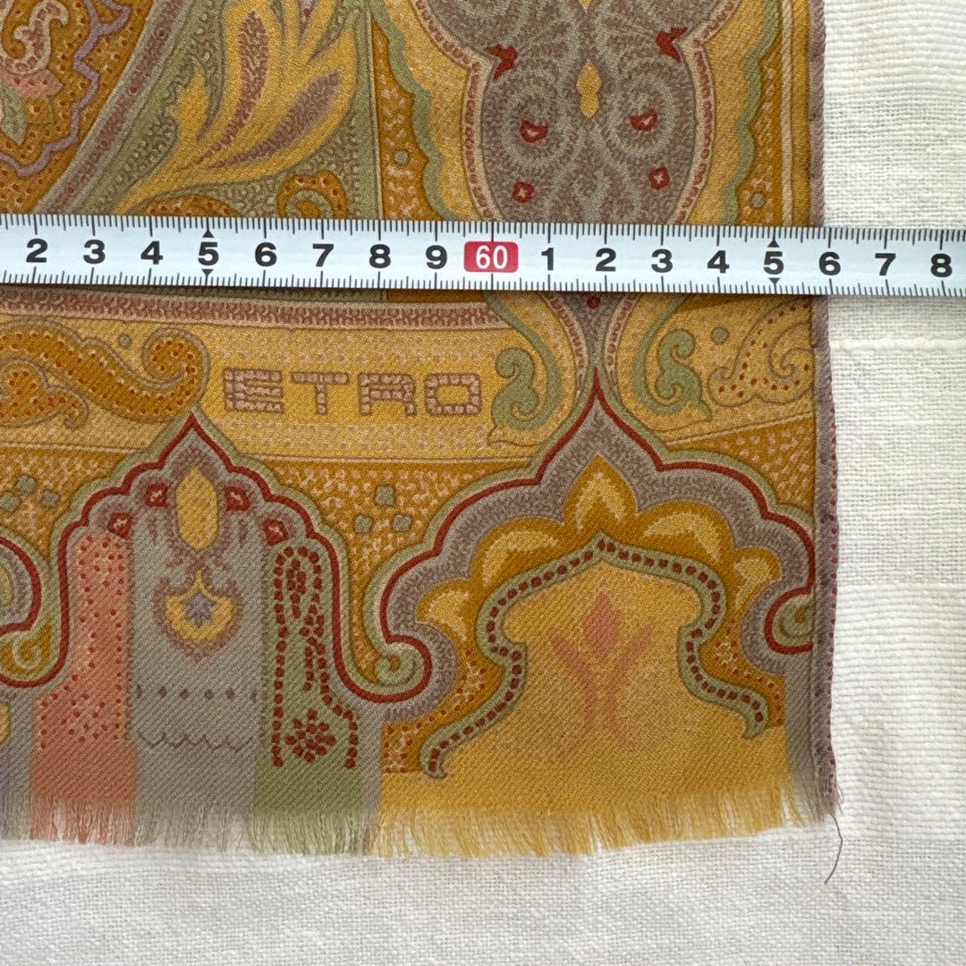 エトロ　ウール&シルク　ストール　ETRO ペイズリー　イタリア製　SILK 毛