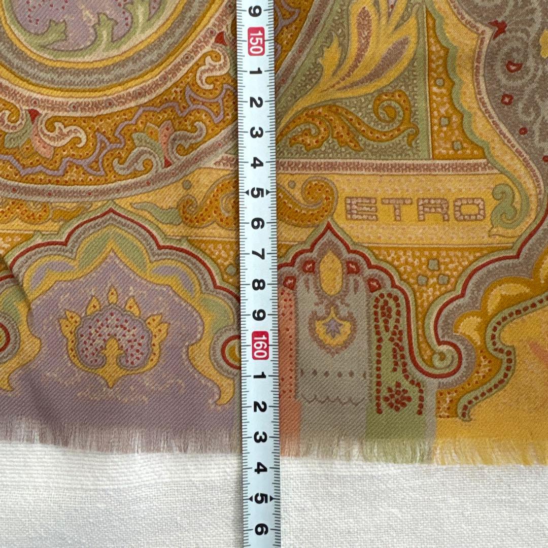 エトロ　ウール&シルク　ストール　ETRO ペイズリー　イタリア製　SILK 毛