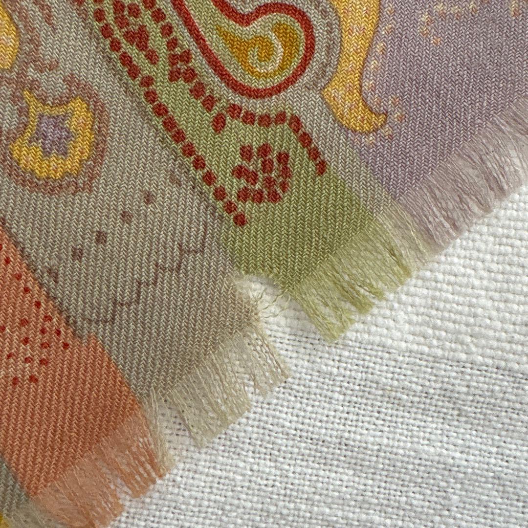 エトロ　ウール&シルク　ストール　ETRO ペイズリー　イタリア製　SILK 毛
