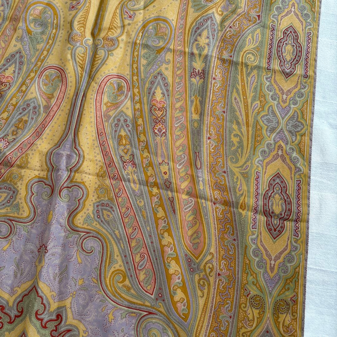 エトロ　ウール&シルク　ストール　ETRO ペイズリー　イタリア製　SILK 毛