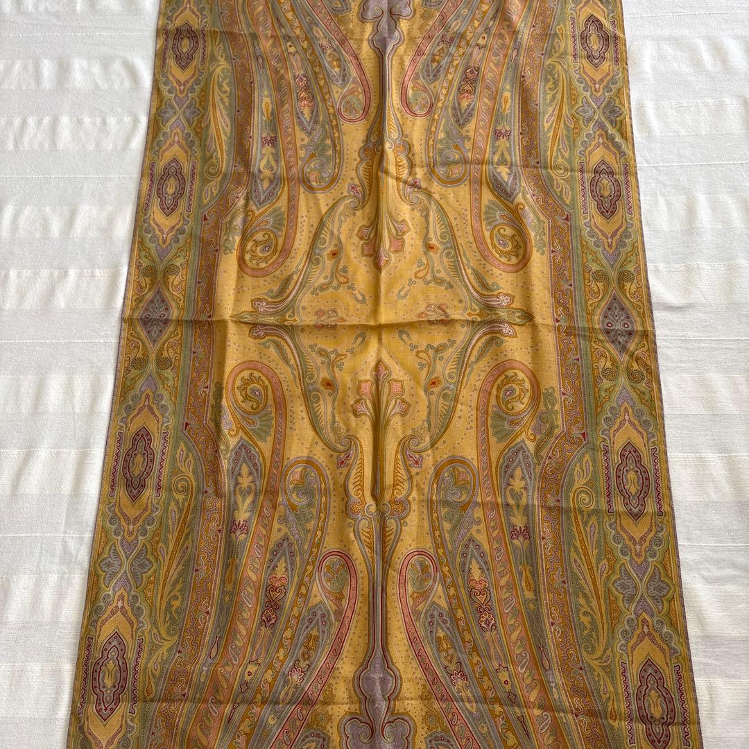 エトロ　ウール&シルク　ストール　ETRO ペイズリー　イタリア製　SILK 毛