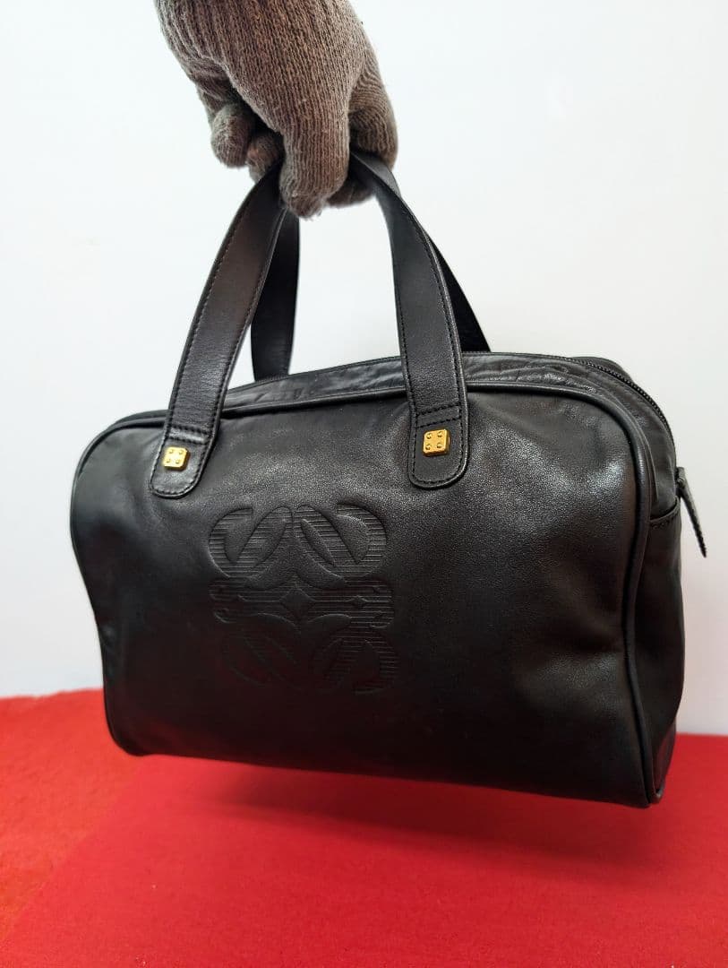 美品 極希少！ロエベ LOEWE アナグラム ミニボストンバッグ ハンドバッグ