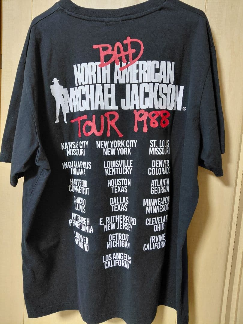 Michael Jackson BAD WORLD TOUR 88 Tシャツ