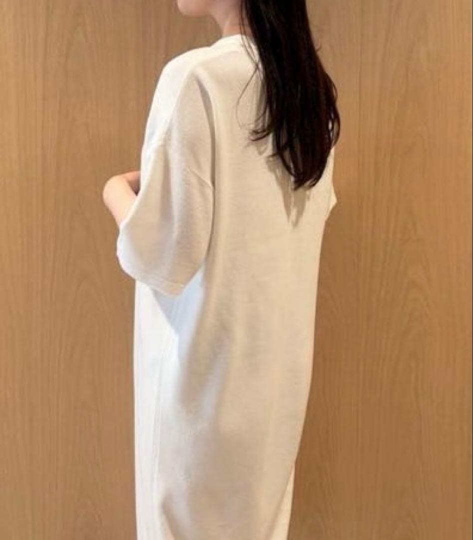 【新品】ジェラートピケ　ドッグジャガードワンピース　ポメラニアン柄
