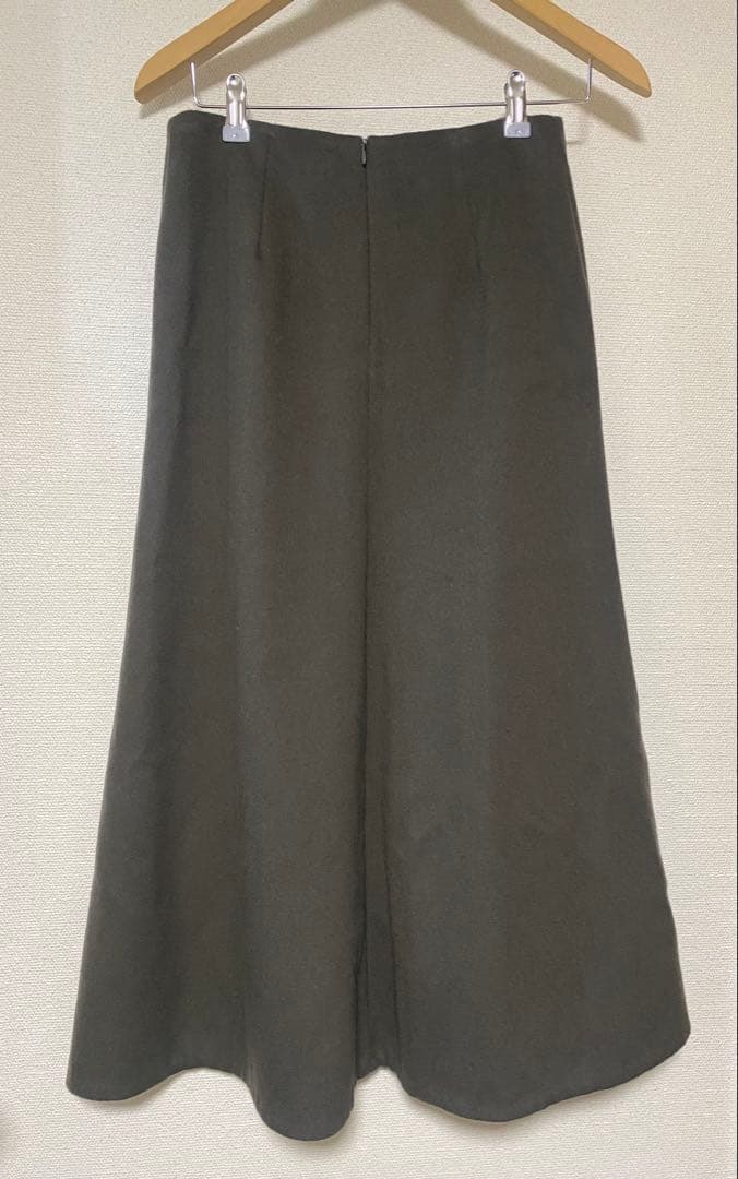 ドゥーズィエムクラス Light Melton フレアスカート　メルトンウール混