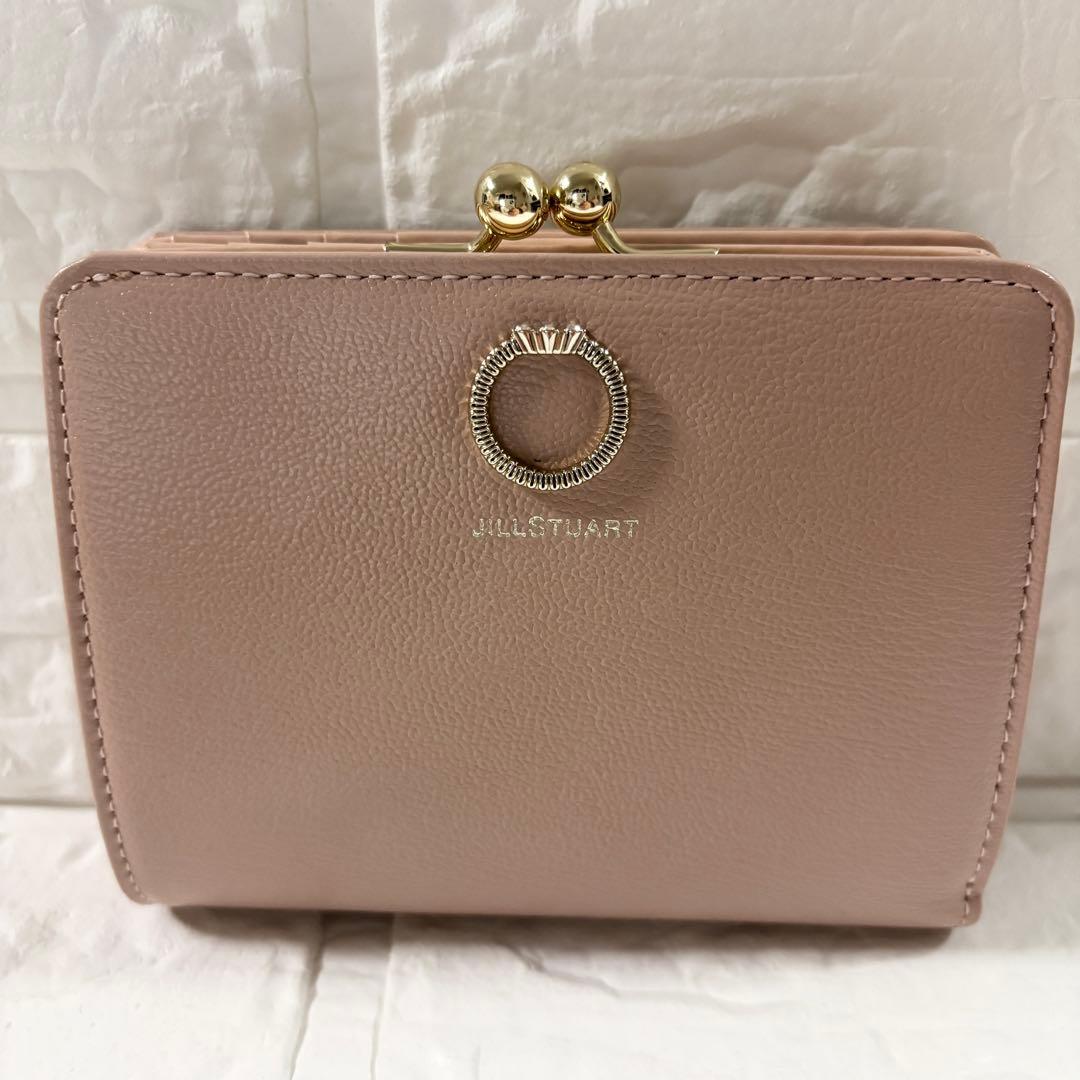 JILLSTUART エターナル ピンク 二つ折り財布　がま口　チャーム付き