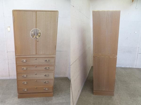 美品■東京の伝統工芸■桐の名門 相徳■一峰作■総桐箪笥■5段+観音開き■着物収納