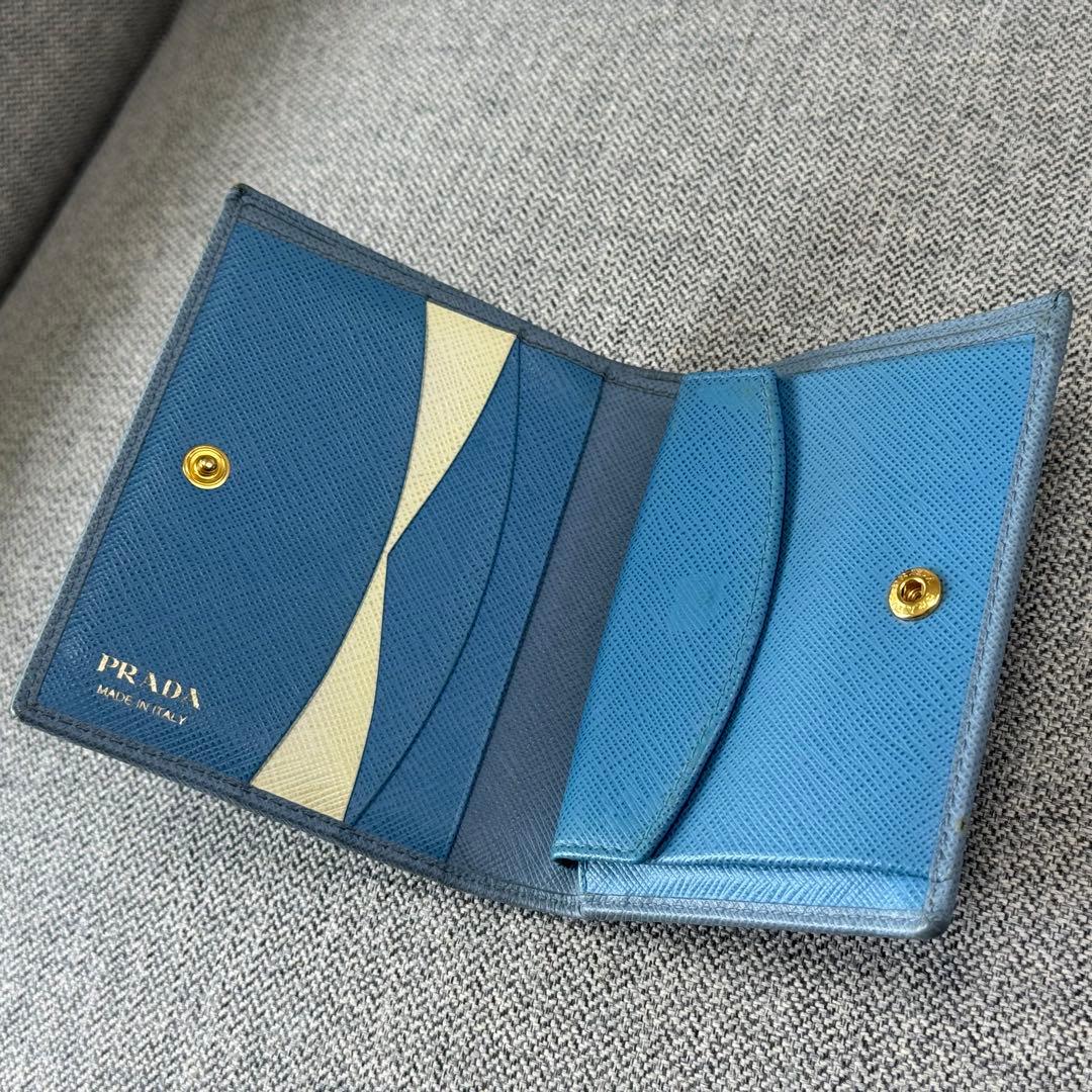 PRADA プラダ サフィアーノメタル 二つ折り財布