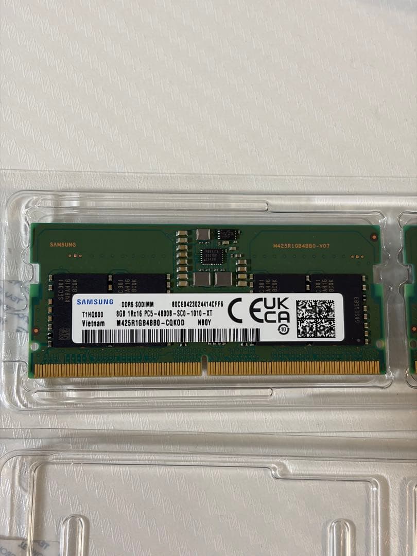 Samsung DDR5 16GB (8x2)メモリ 4800MHz