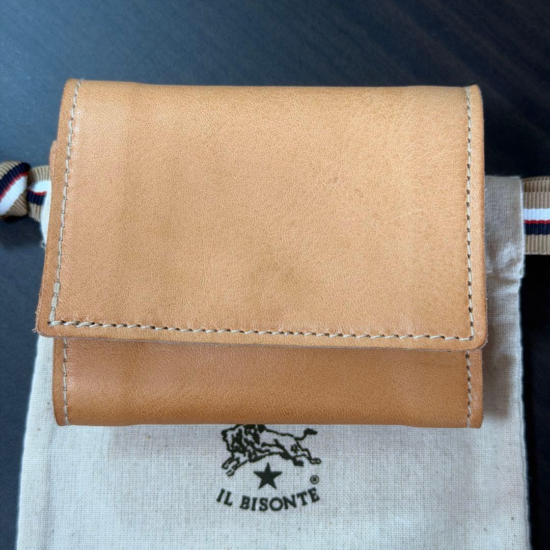 【新品未使用】イルビゾンテ 三つ折り 財布 ヌメ ナチュラル