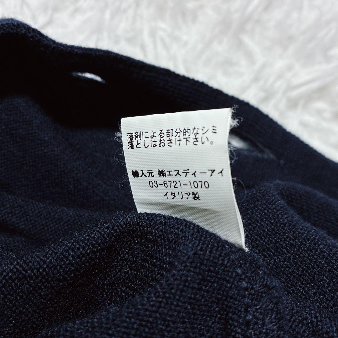 良品⭐️グランサッソ　ウールベスト　ジレ　近年　ネイビー　サイズ46