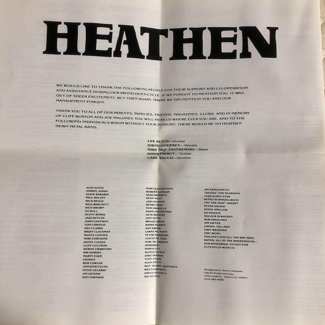 HEATHEN/ BREAKING THE SILENCE/ 1987年
