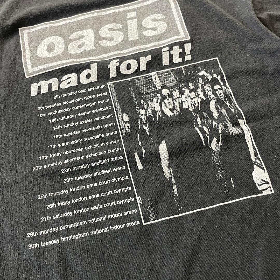 oasis オアシス BE HERE NOW S/S バンドTシャツ L 墨黒
