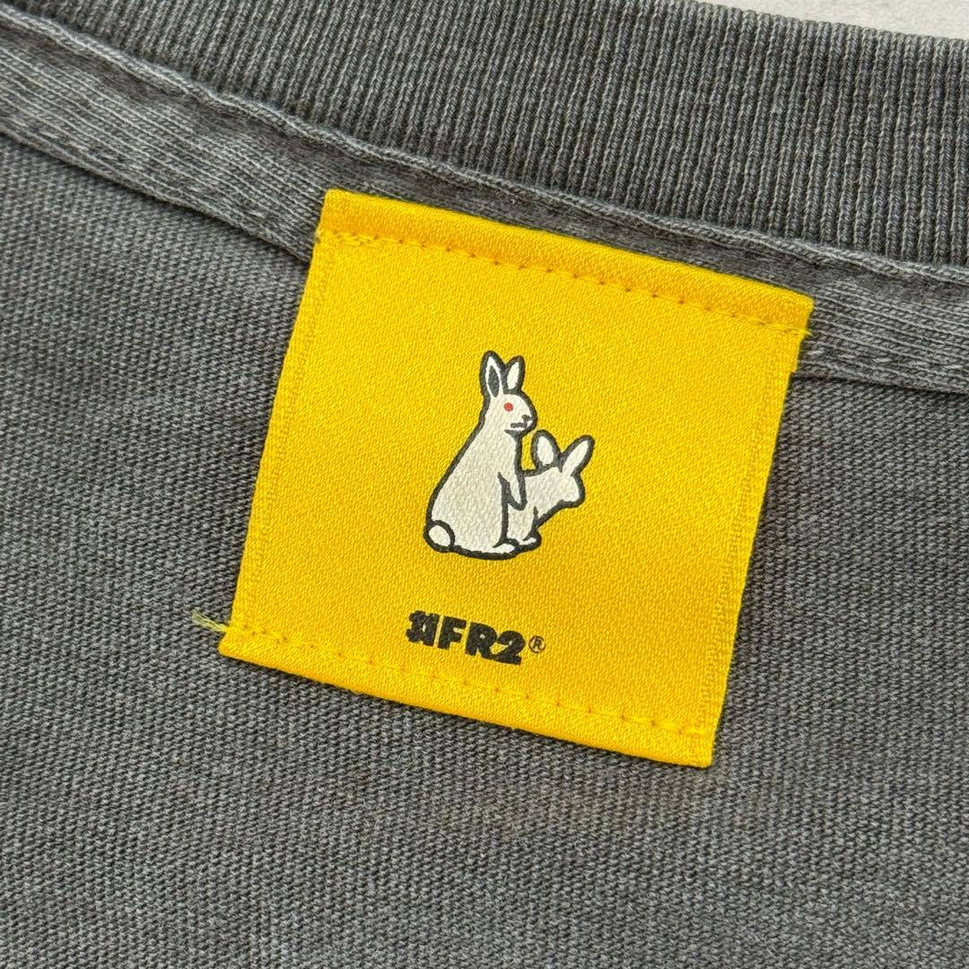 FR2 USED加工 両面プリントTシャツ 墨黒 M
