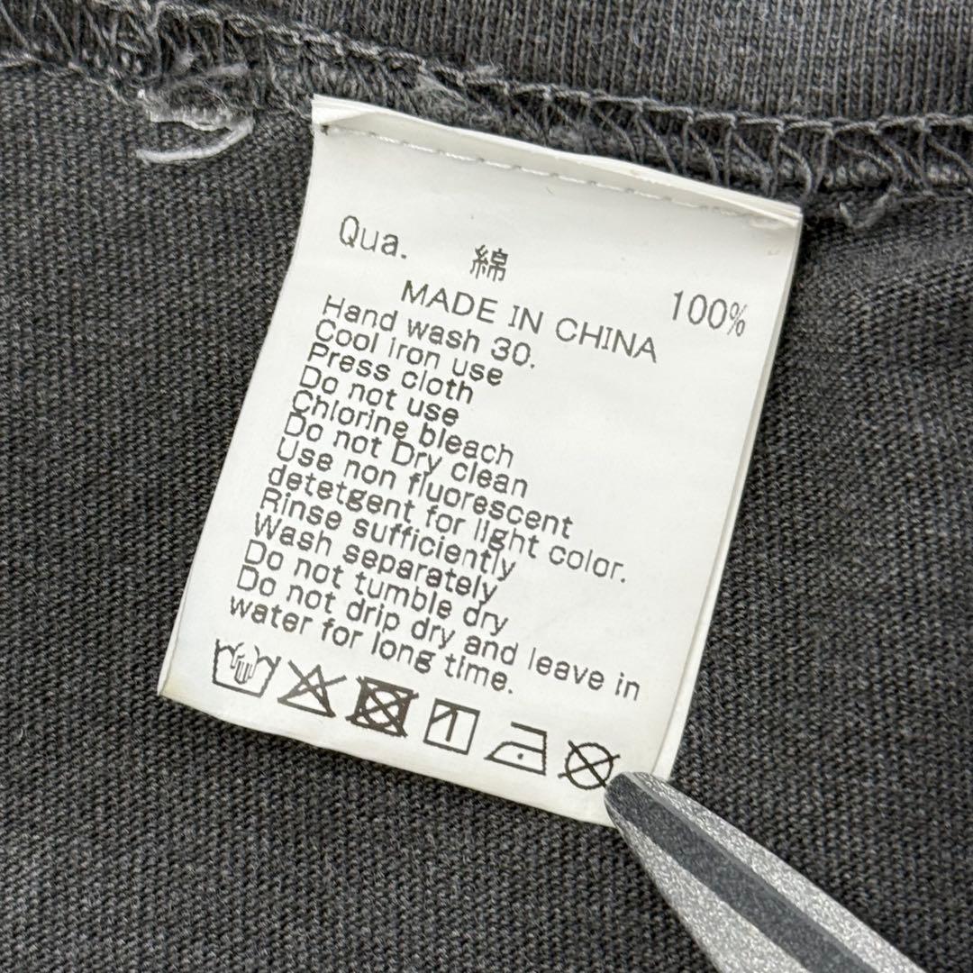 FR2 USED加工 両面プリントTシャツ 墨黒 M