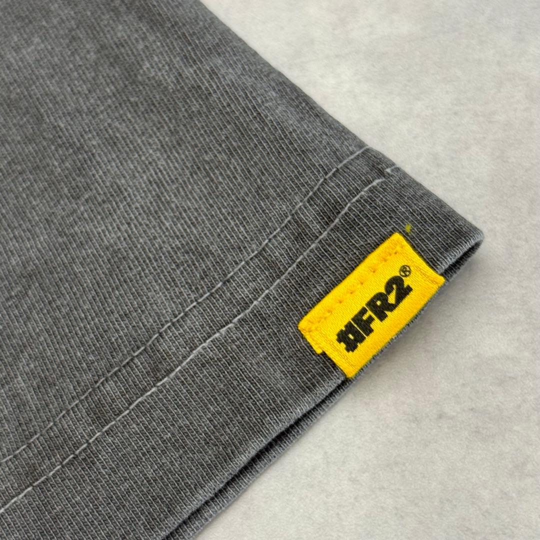 FR2 USED加工 両面プリントTシャツ 墨黒 M