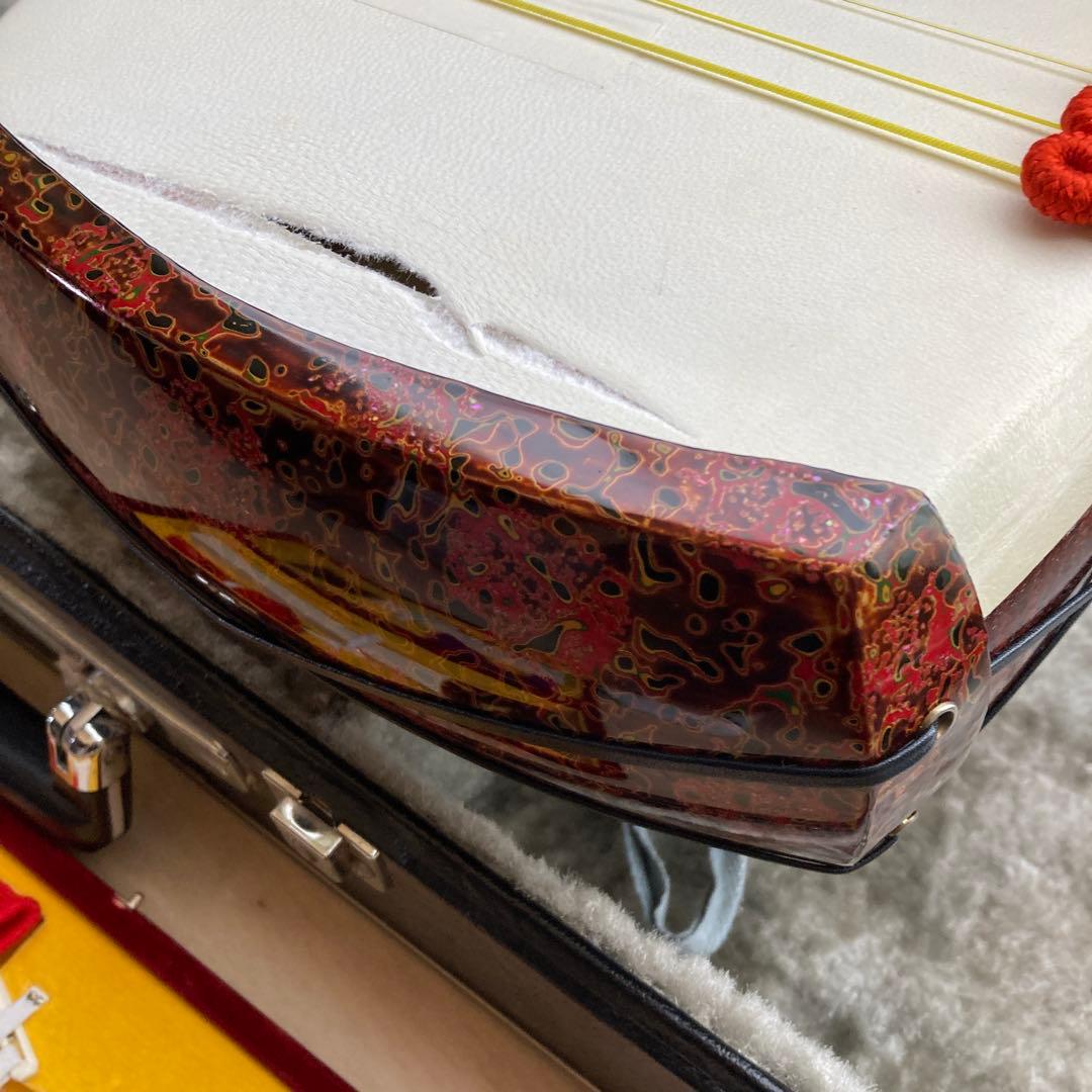 津軽三味線とハードケース、バチ他
