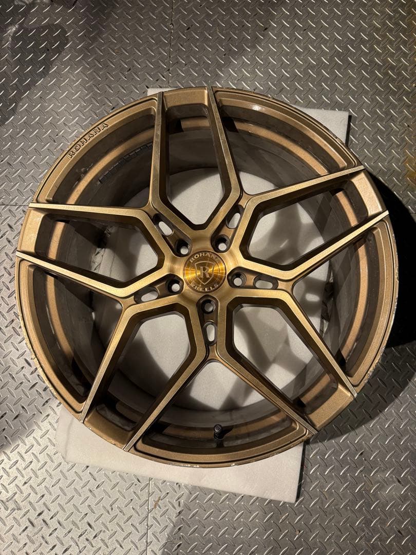 22インチ ゴールド 5スポーク アルミホイール ROHANA WHEELS