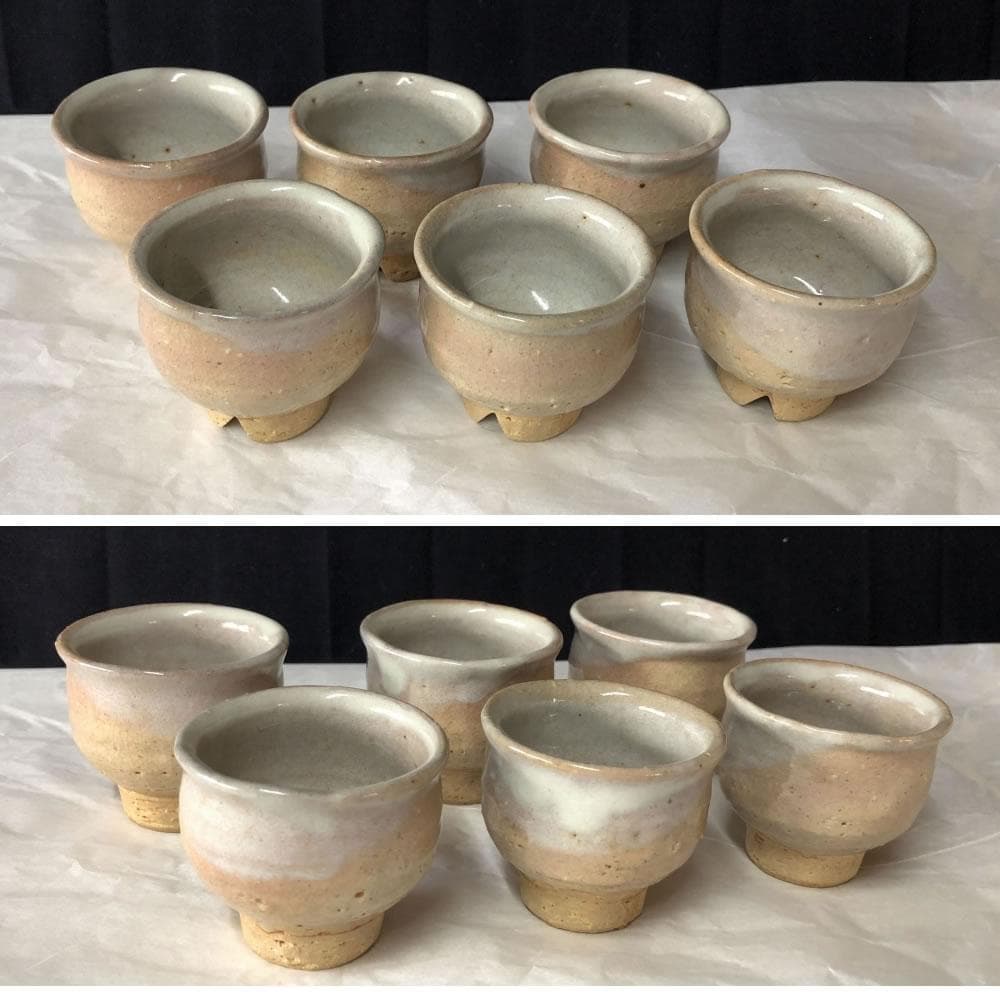 e2288 萩焼 煎茶器揃 天鵬山 宝瓶 湯冷まし 煎茶碗 煎茶器セット 茶道具